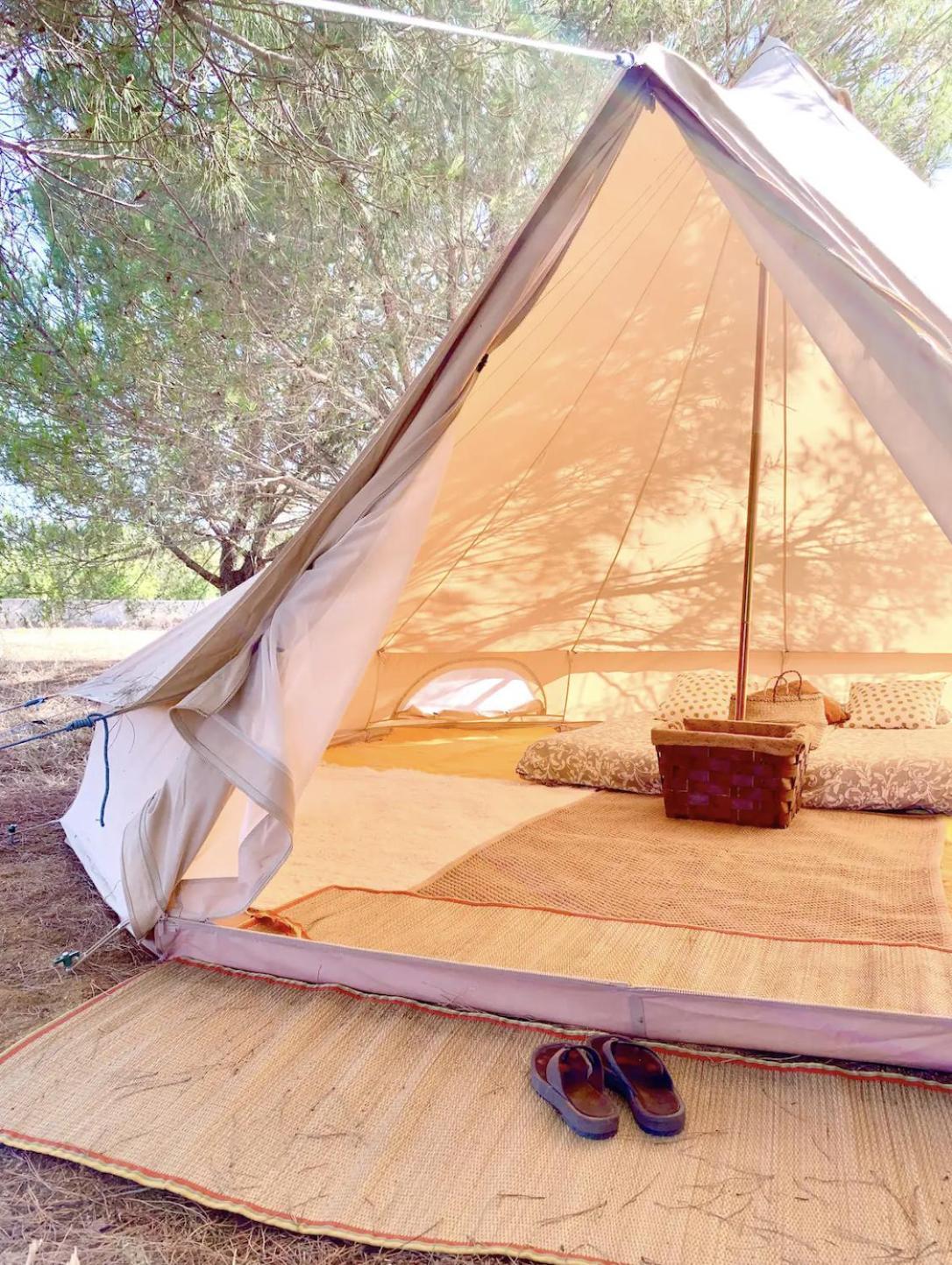 Glamping On Organic Yoga Farm With Natural Swimming Pool Near Beach Moncarapacho Ngoại thất bức ảnh