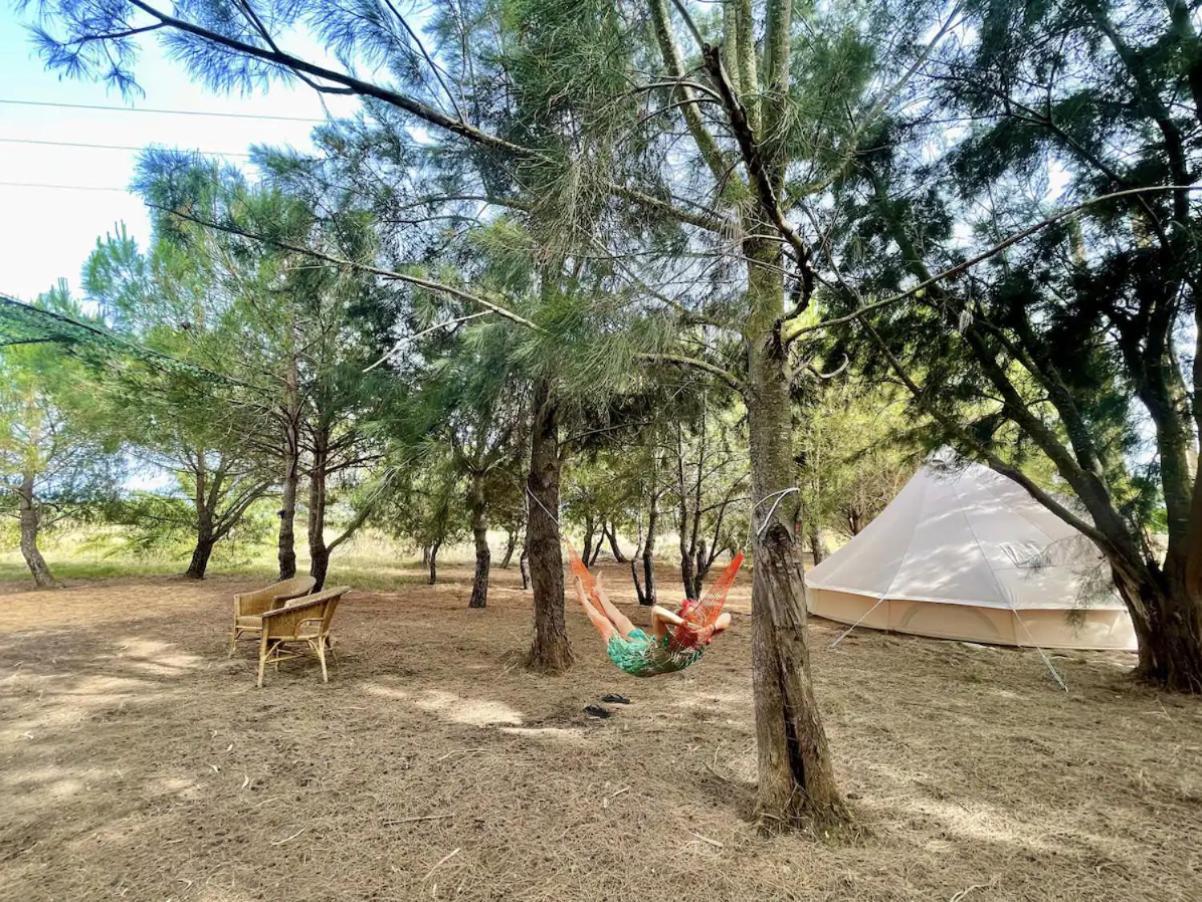 Glamping On Organic Yoga Farm With Natural Swimming Pool Near Beach Moncarapacho Ngoại thất bức ảnh