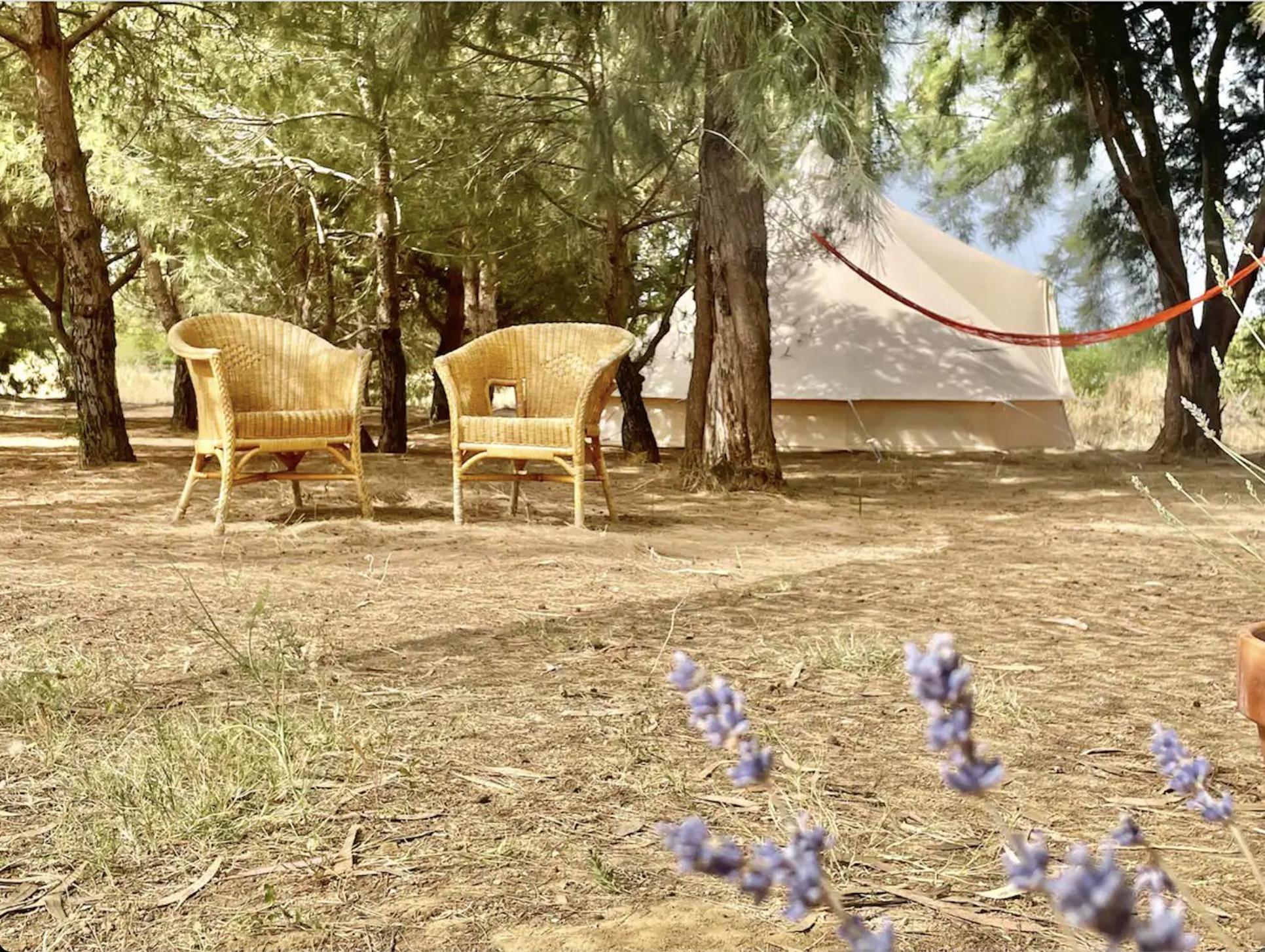 Glamping On Organic Yoga Farm With Natural Swimming Pool Near Beach Moncarapacho Ngoại thất bức ảnh