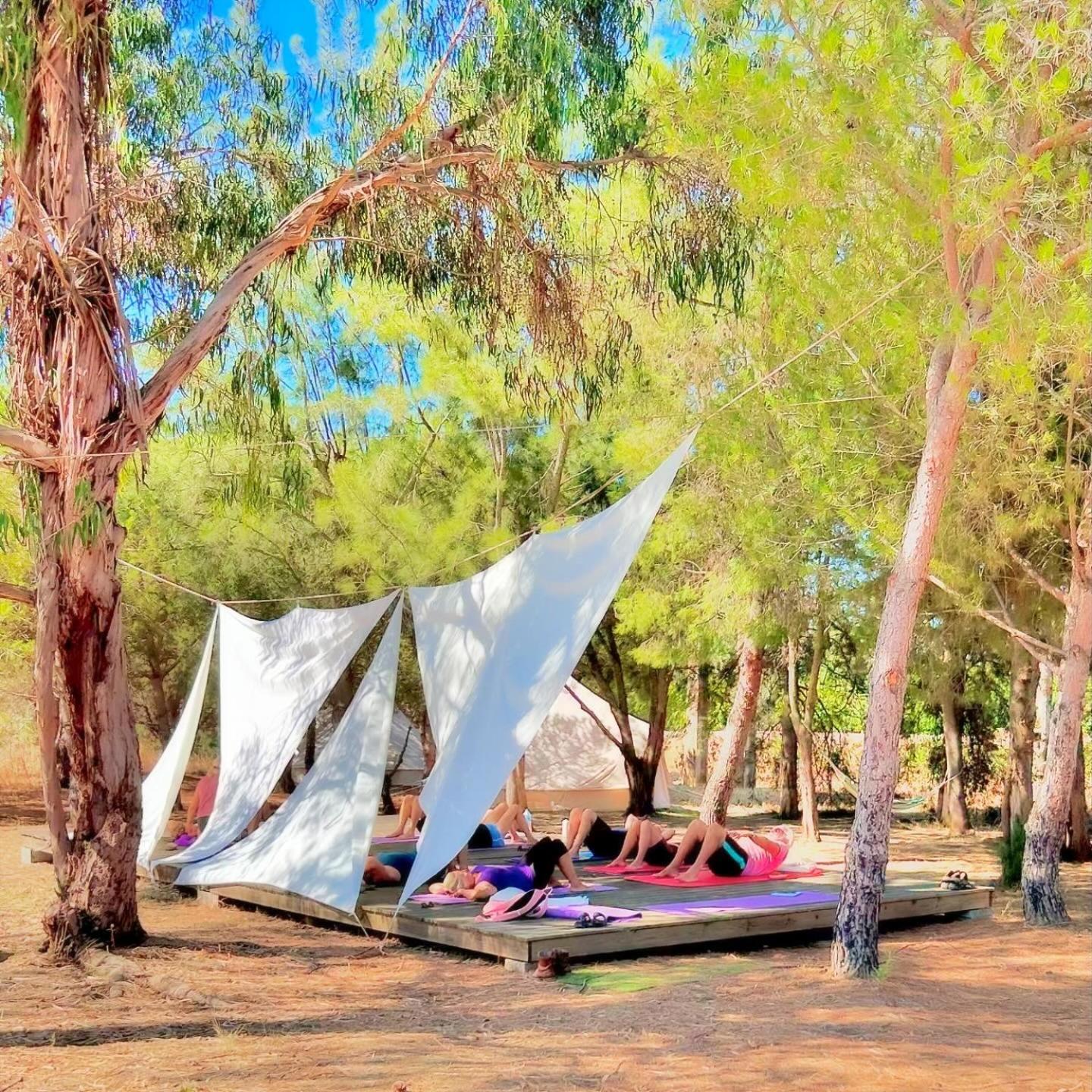 Glamping On Organic Yoga Farm With Natural Swimming Pool Near Beach Moncarapacho Ngoại thất bức ảnh